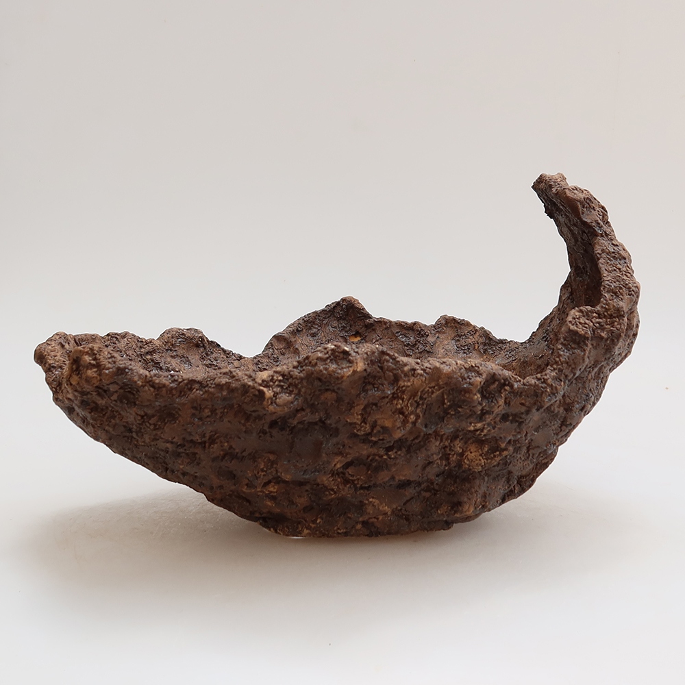 Keramická škrupina 22 x 19 x 16,5 cm, farba hnedá