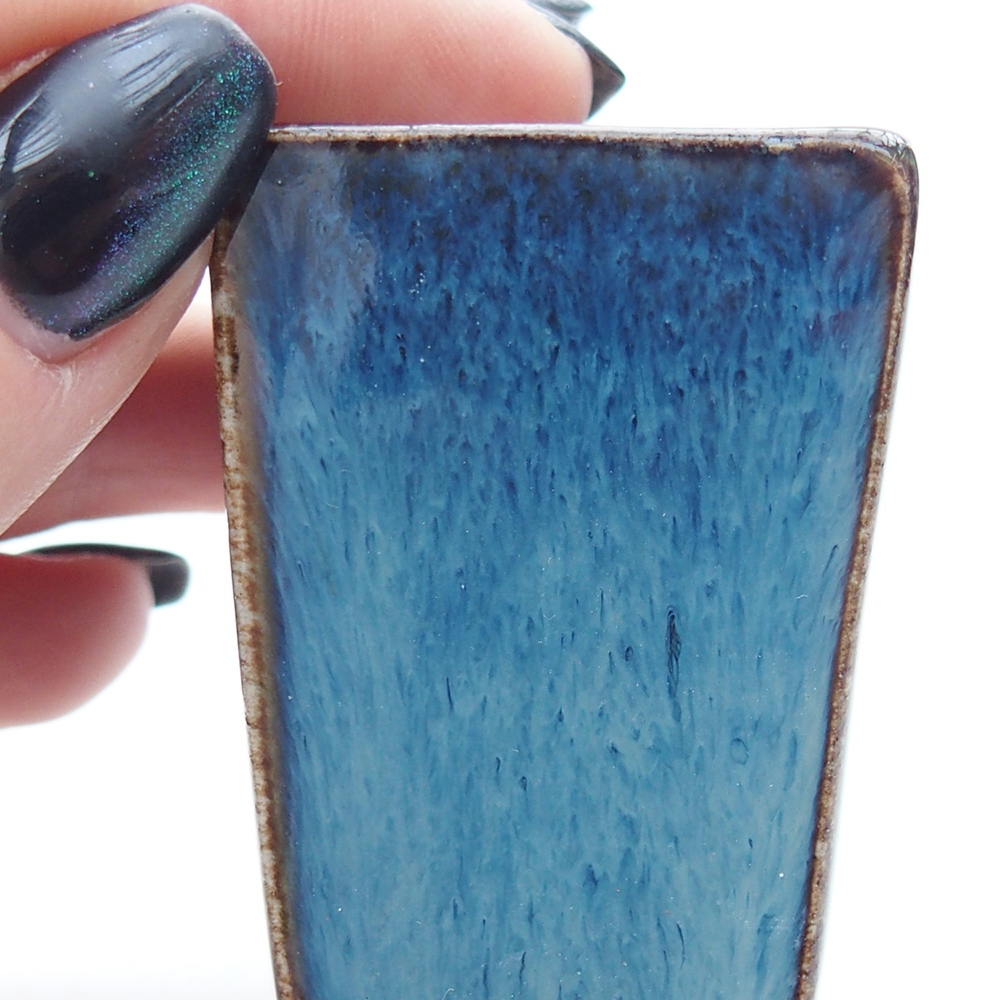 Mini bonsajová miska 3,5 x 3,5 x 5 cm, farba modrá