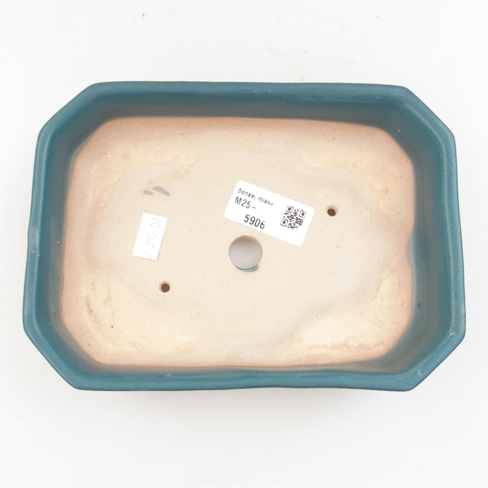 Keramická bonsai miska 19 x 13,5 x 4,5 cm, farba modra