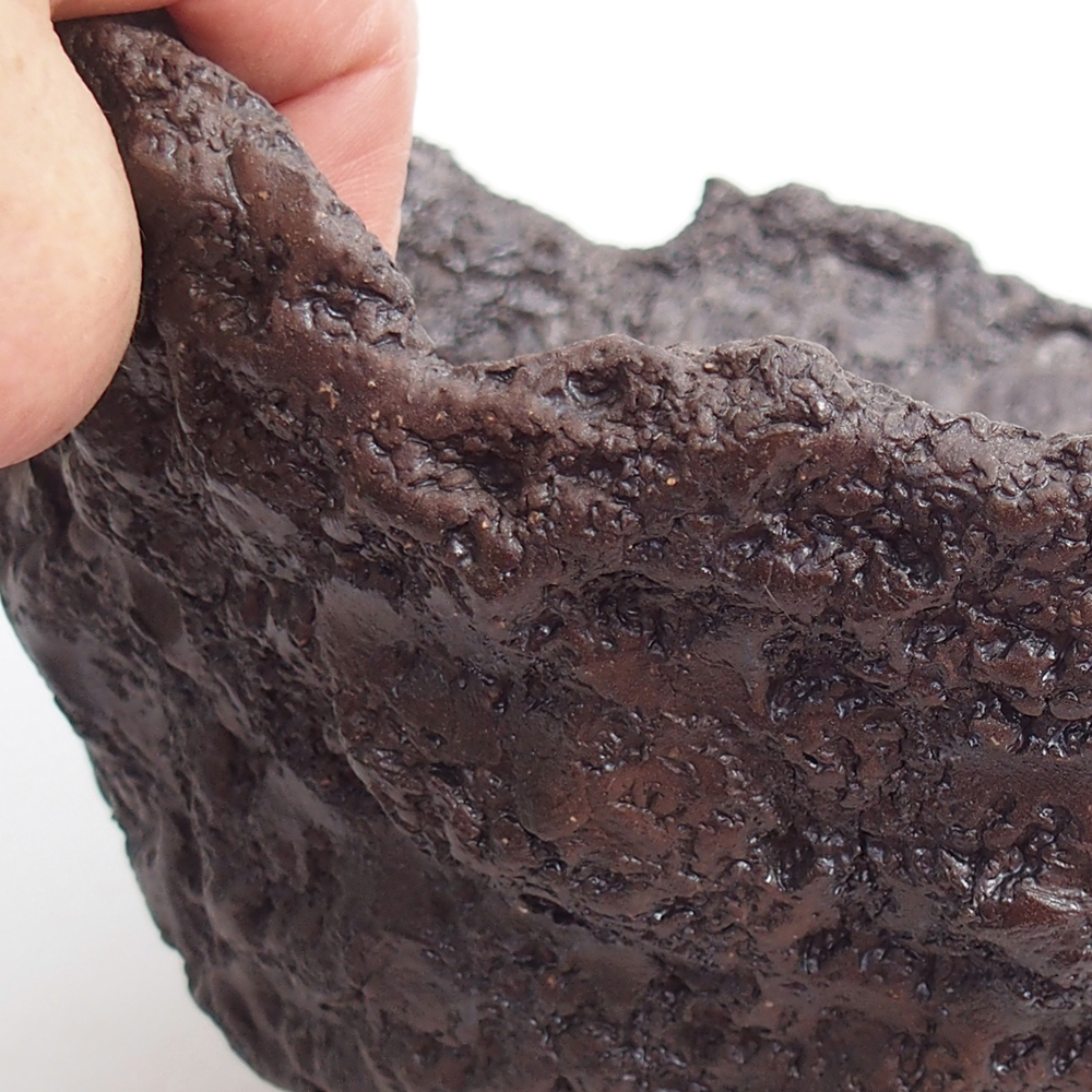 Keramická mušľa 19 x 15 x 14 cm , farba hnedá