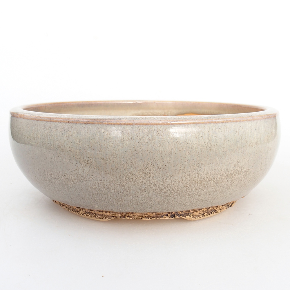 Keramická miska na bonsaje 19 x 19 x 6,5 cm, sivá