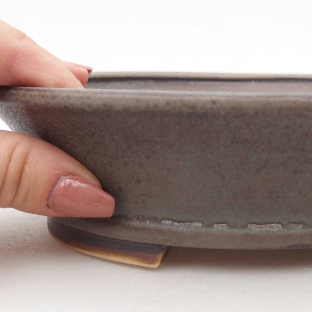 Keramická miska na bonsaje 17,5 x 16 x 5 cm, farba modrá