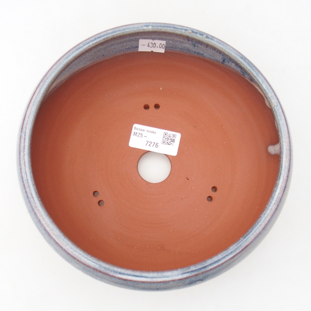 Keramická miska na bonsaje 19 x 19 x 7,5 cm, farba modrá