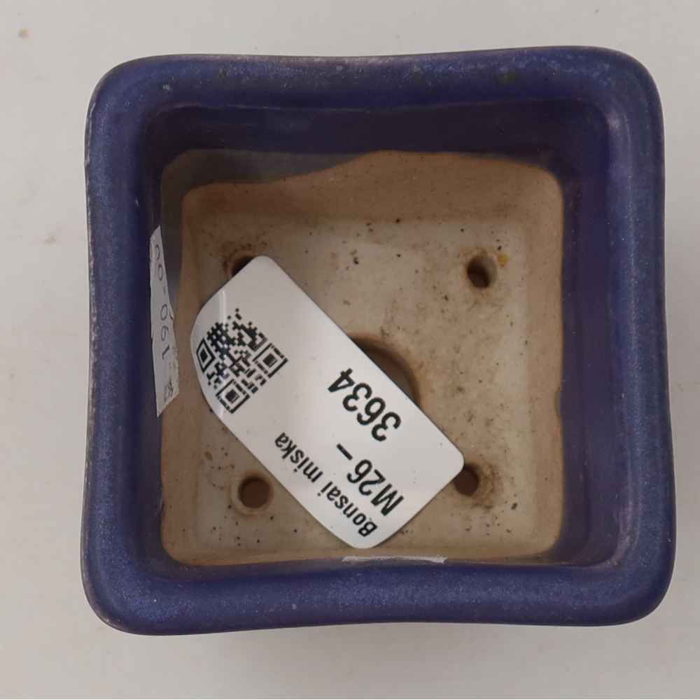 Keramická miska na bonsai 6,5 x 6,5 x 5 cm, farba fialová