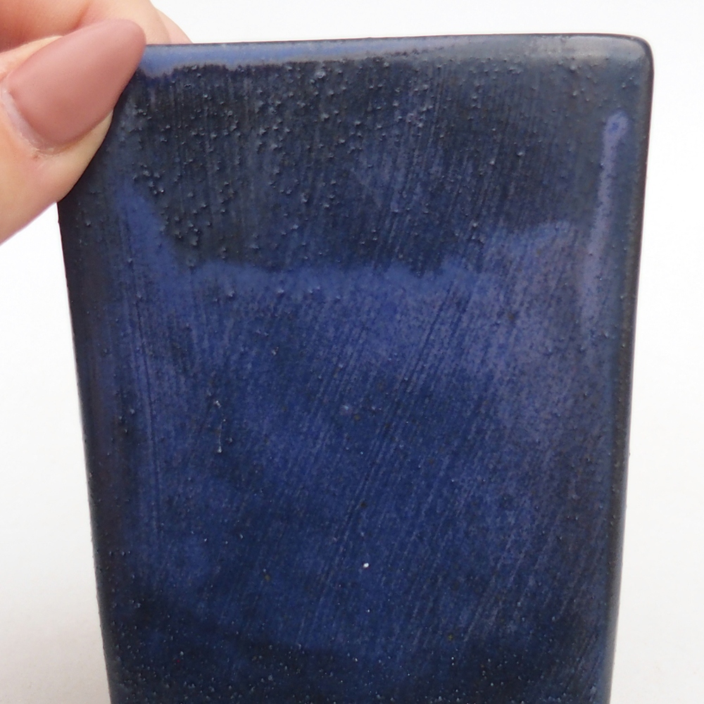 Keramická miska na bonsaje 7,5 x 7,5 x 10 cm, farba modrá