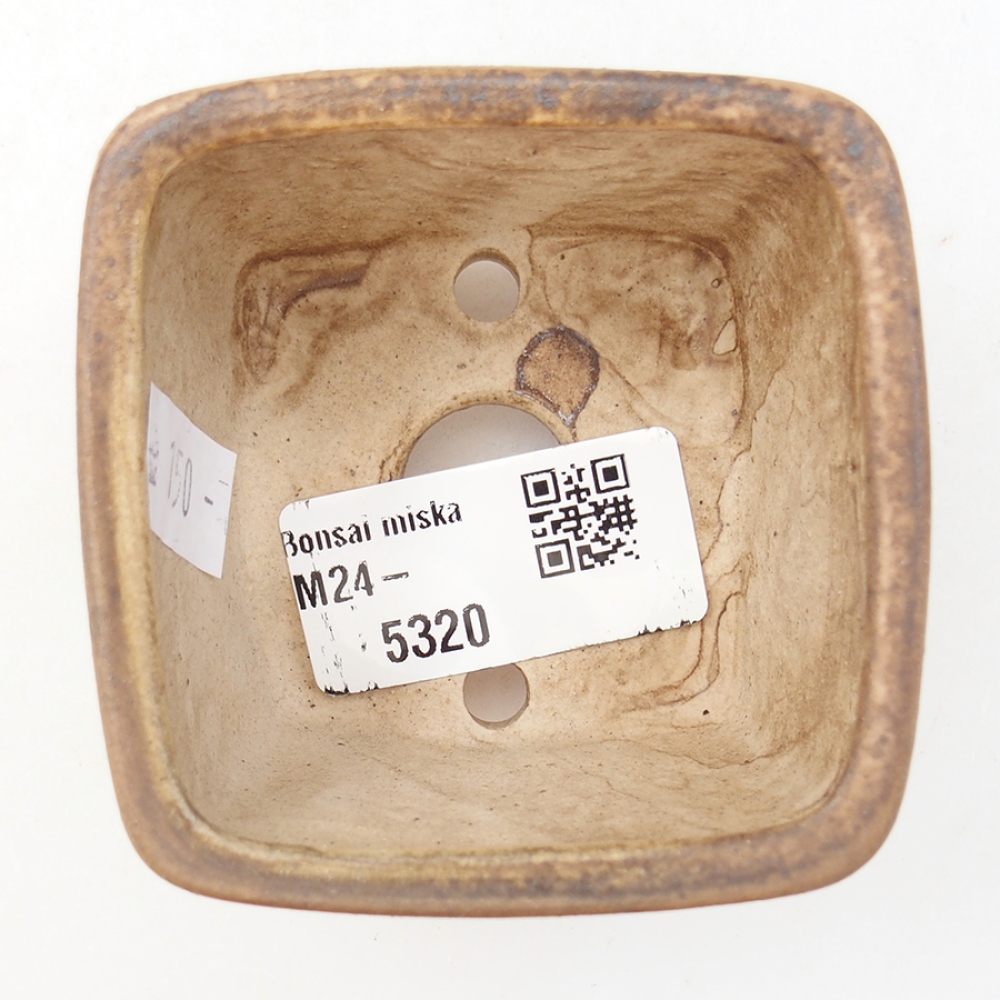 Keramická bonsai miska 6 x 6 x 4,5 cm, farba ružová