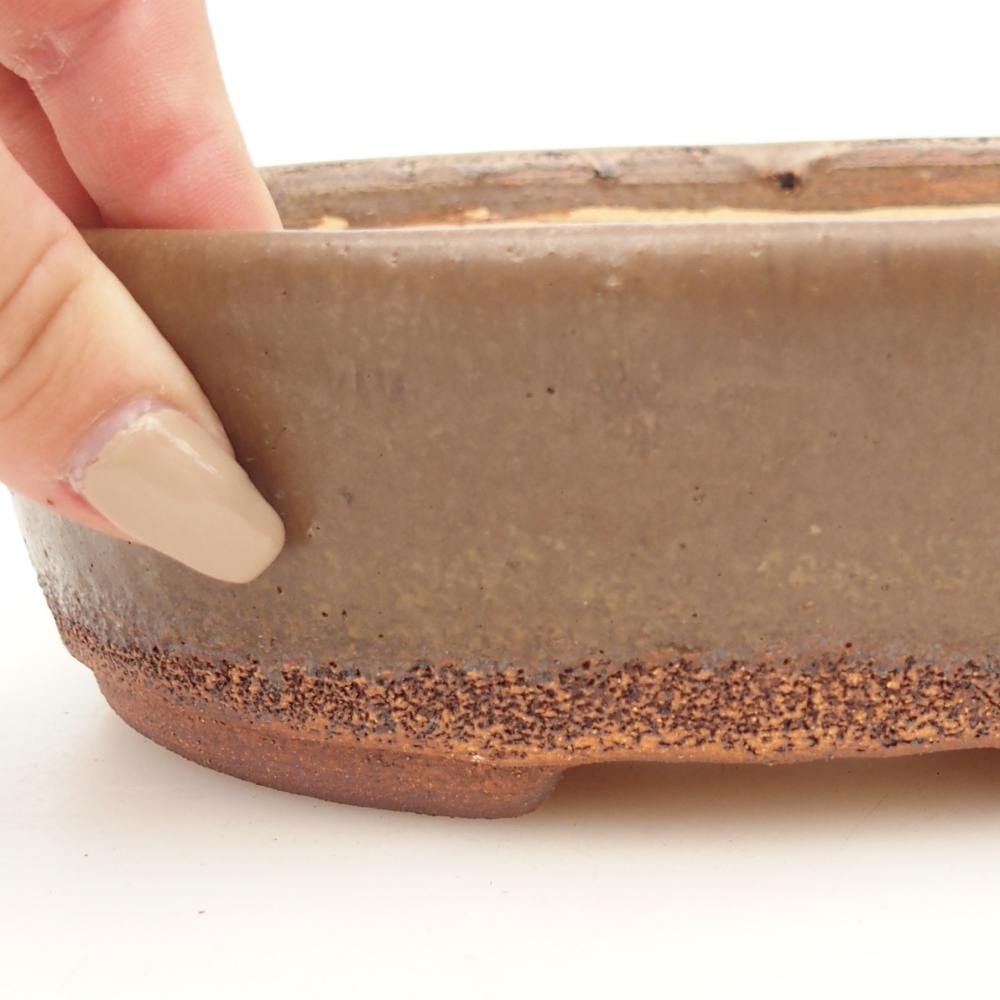Miska na bonsaj 19,5 x 16 x 6 cm , farba hnedá