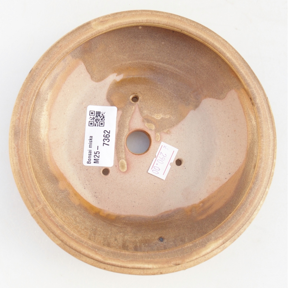 Keramická miska na bonsaje 16 x 16 x 5 cm, farba béžová
