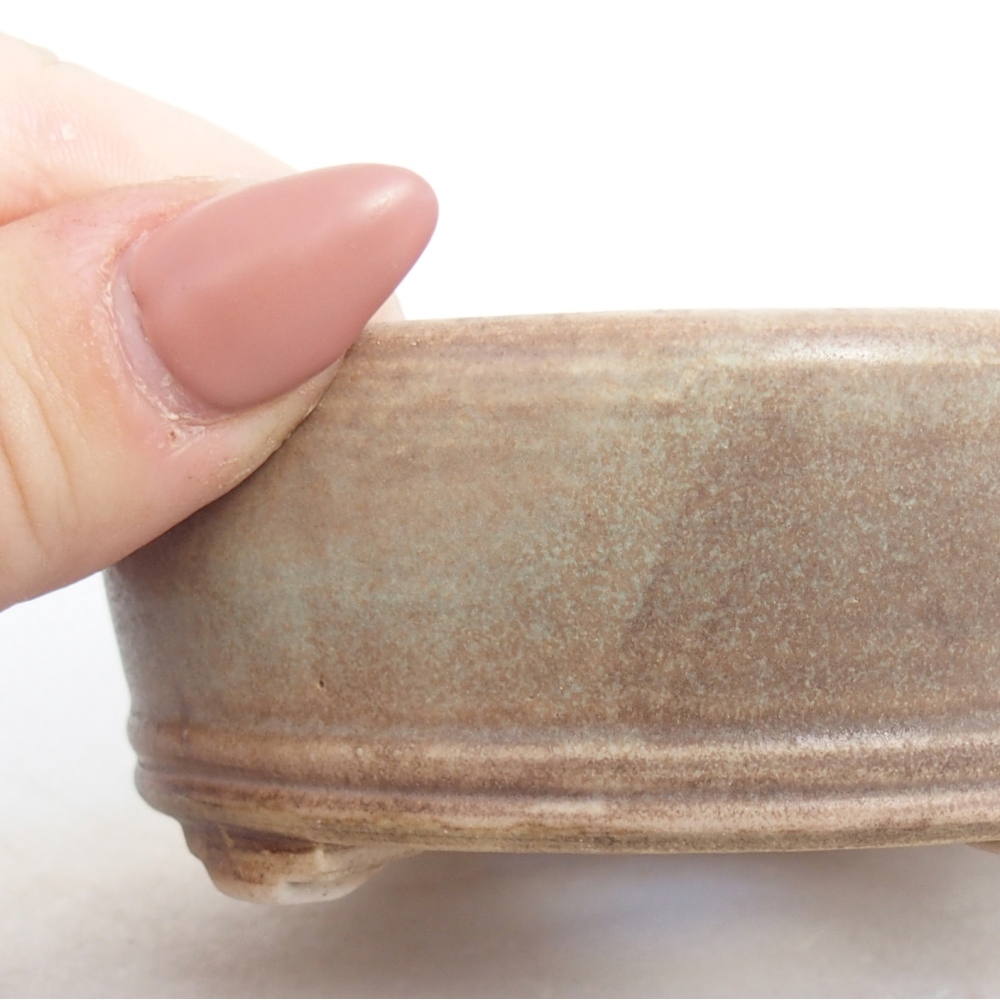 Keramická miska na bonsaje 9 x 9 x 3,5 cm, zelená