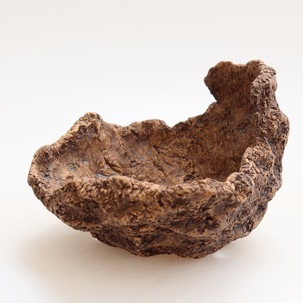 Keramická mušľa 10 x 10 x 8 cm , farba hnedá