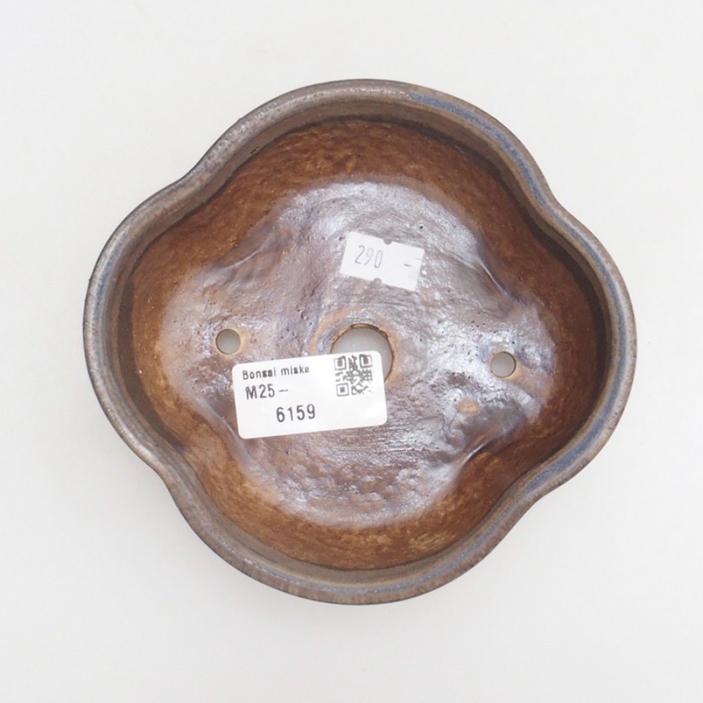 Keramická bonsai miska 13 x 12,5 x 5 cm, farba modra
