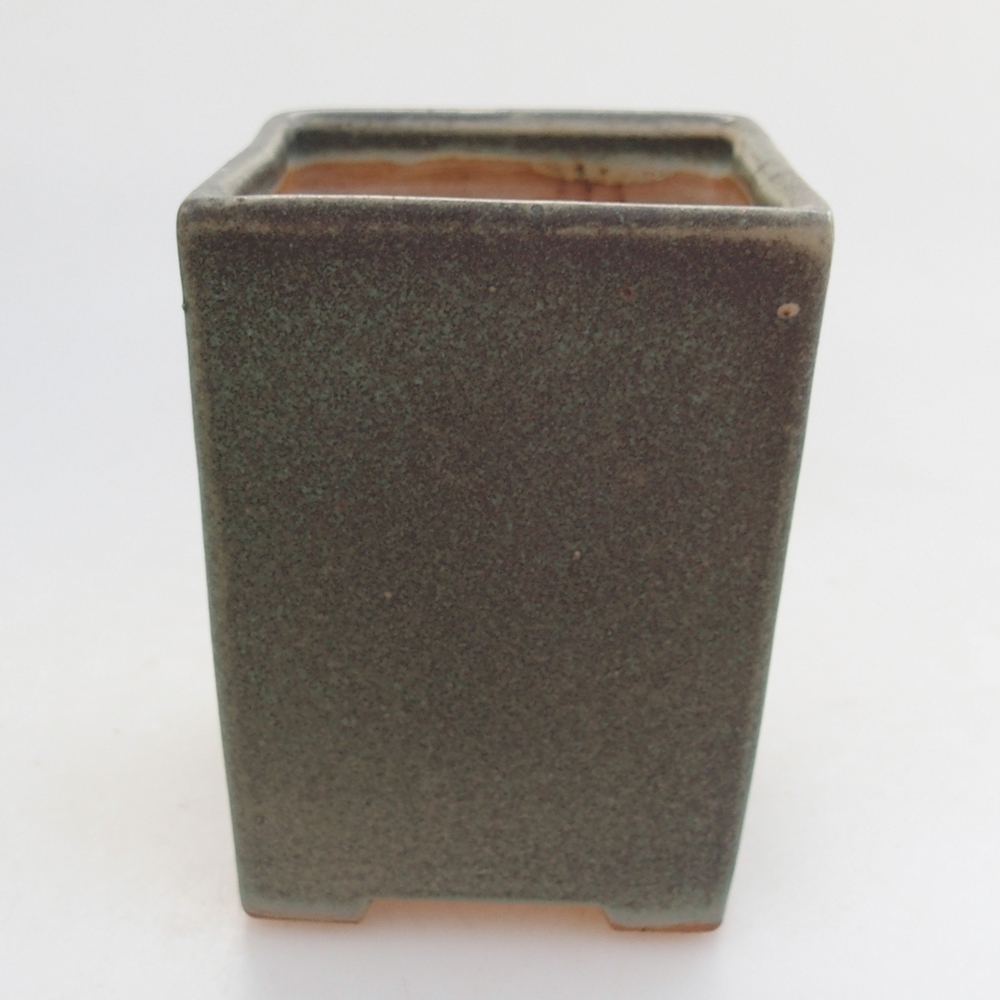 Keramická bonsajová miska 7 x 7 x 9,5 cm, zelená