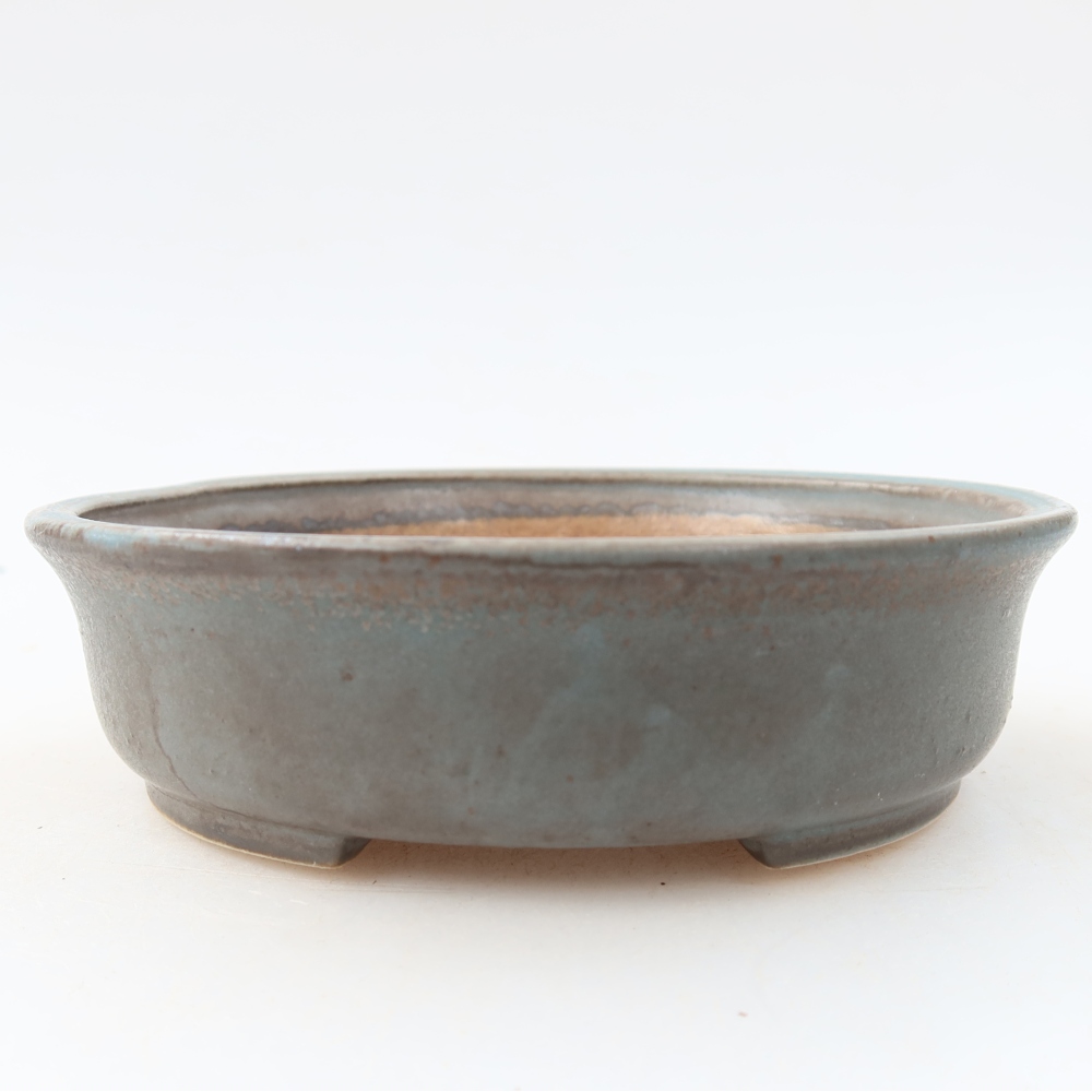 Keramická miska na bonsaje 12,5 × 11,5 × 3,5 cm, farba: modrá