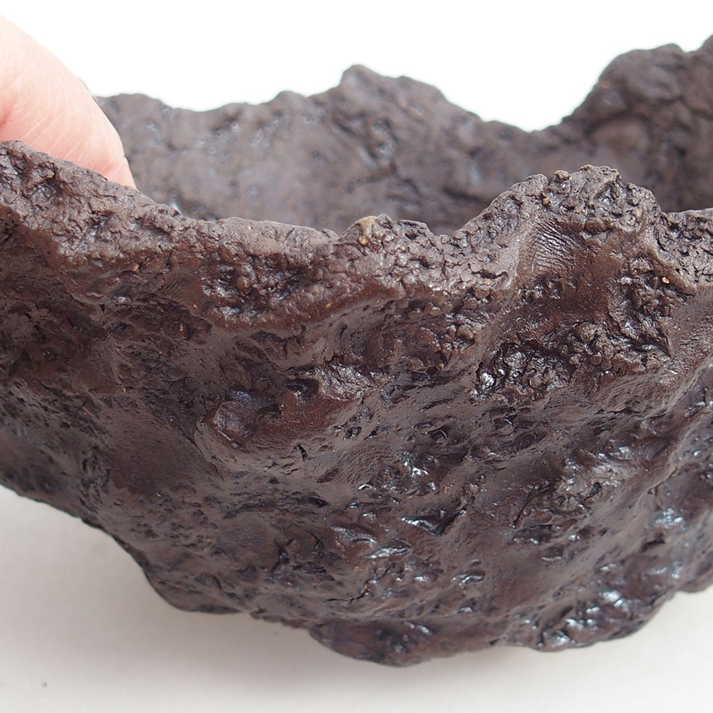 Keramická mušľa 19 x 15 x 14 cm , farba hnedá