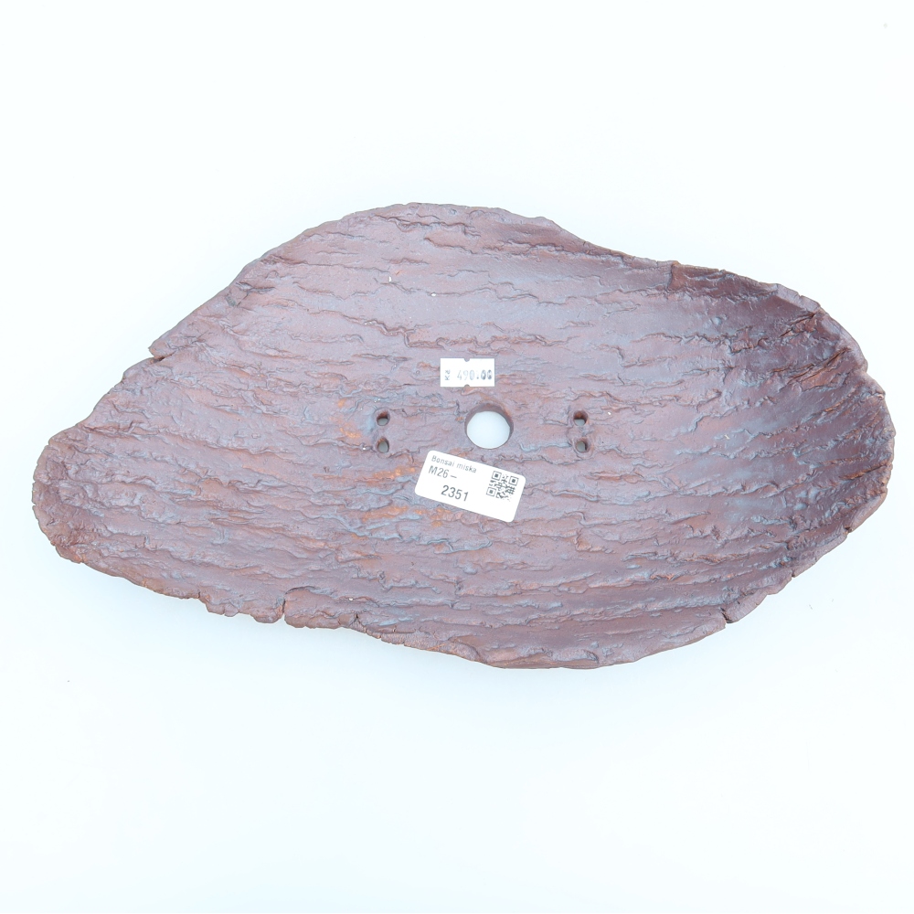 Keramická škrupina  30,5 x 19 x 6 cm, farba hnedá