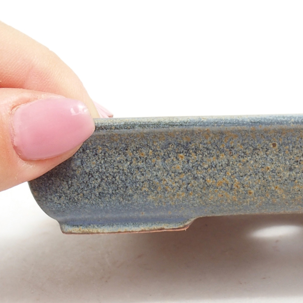 Keramická bonsai miska 13 x 11 x 2,5 cm, farba  šedá