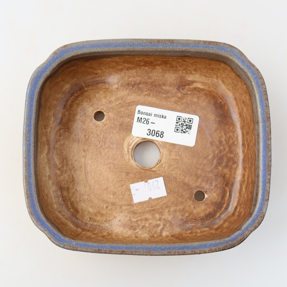 Keramická miska na bonsaje 13,5 x 12 x 4 cm, modrá farba