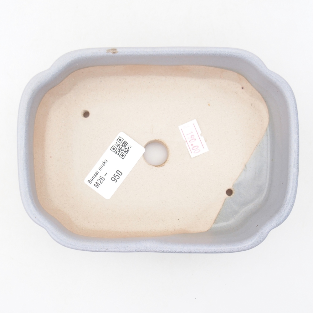 Keramická miska na bonsaje 15,5 x 11,5 x 4 cm, farba modrá