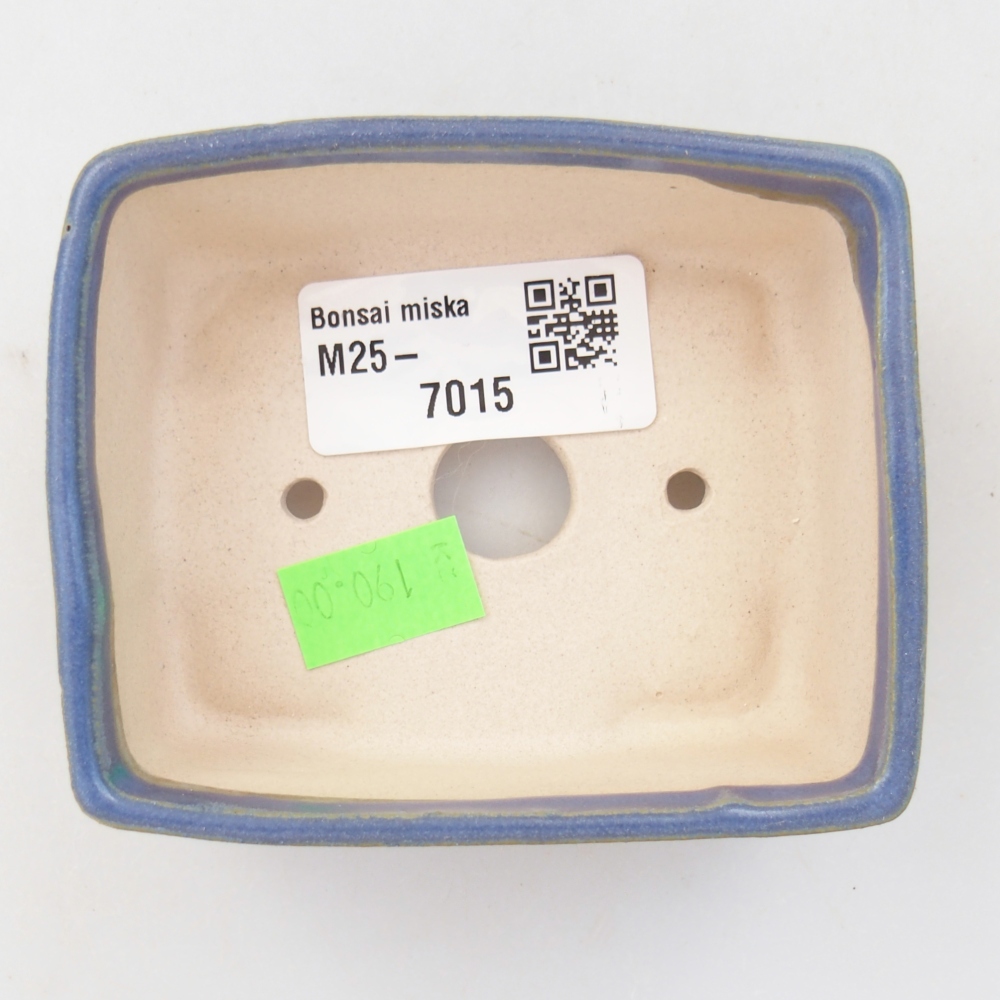 Keramická miska na bonsaje 8,5 x 7 x 3,5 cm, farba modrá