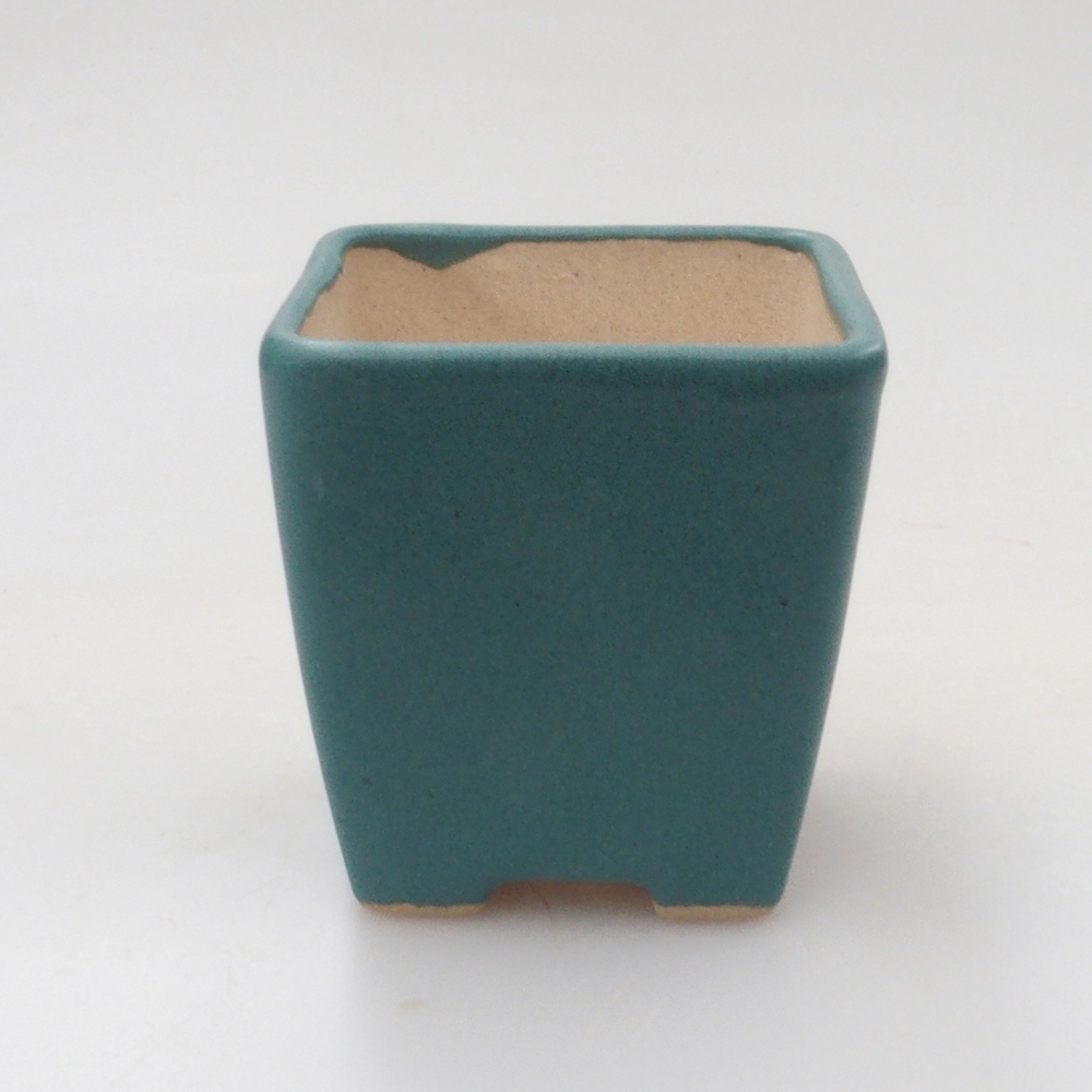 Keramická bonsai miska 4,5 x 4,5 x 5 cm, farba modrá