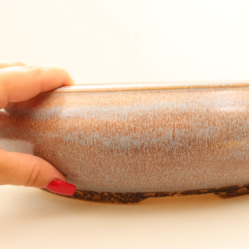 Keramická miska na bonsaje 36,5 x 36,5 x 9 cm, farba modrá – IBA OSOBNÝ ODBER alebo preprava na palete