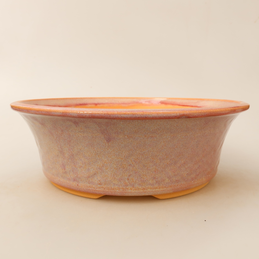 Keramická miska na bonsaje 25 x 25 x 8 cm, farba ružová