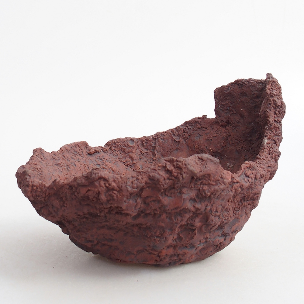 Keramická mušľa 13 x 11,5 x 10,5 cm , farba hnedá