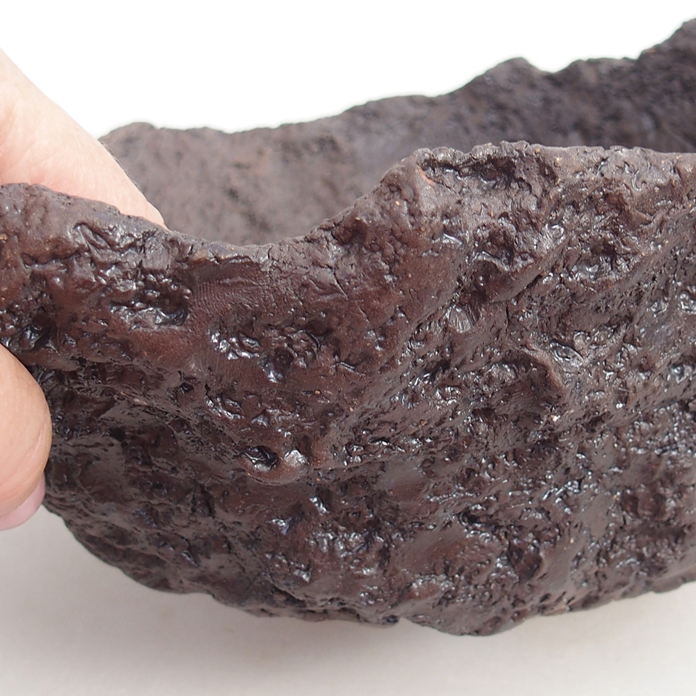 Keramická mušľa 19 x 15 x 14 cm , farba hnedá