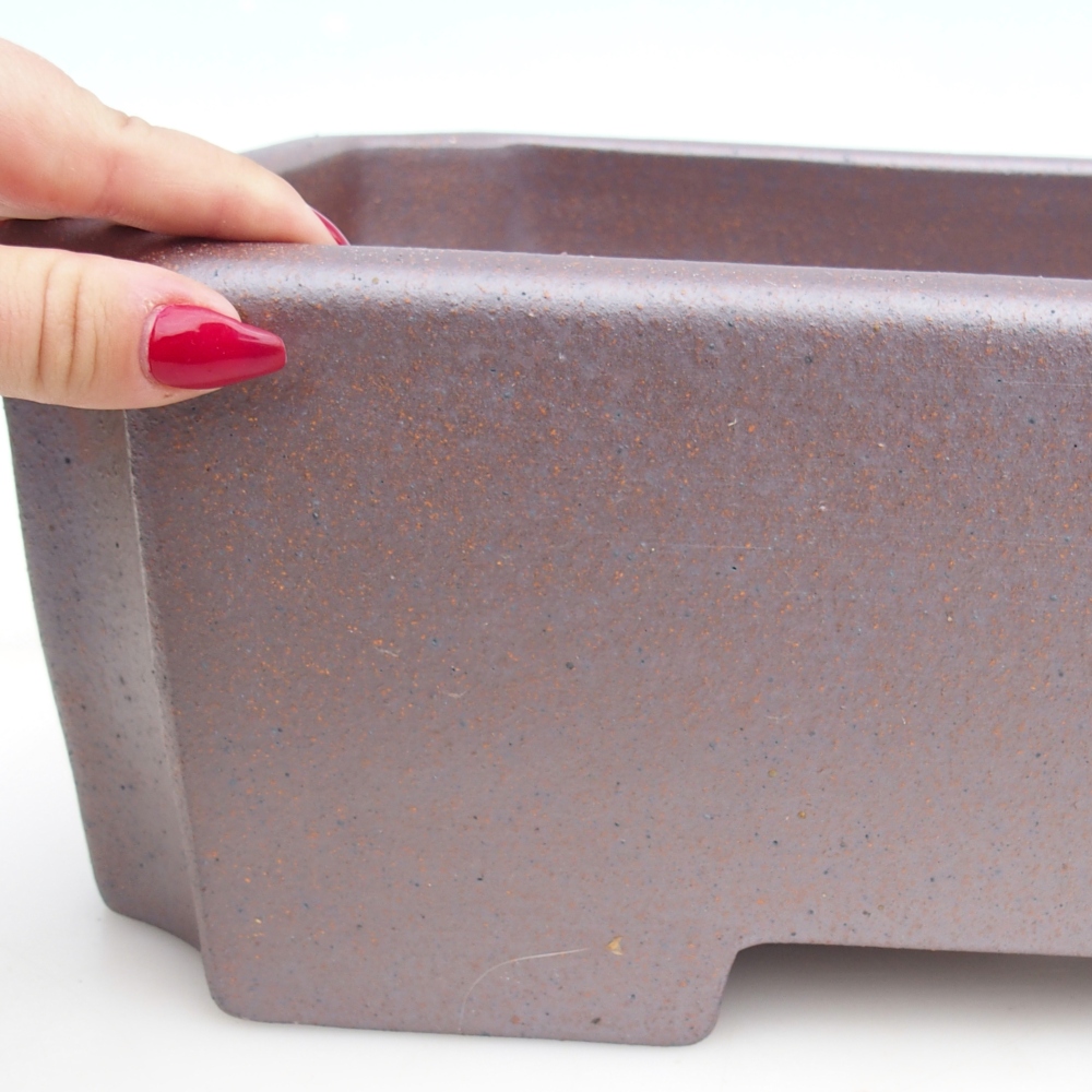 Keramická bonsajová miska 44 x 27 x 13 cm , kovová farba - len osobný odber alebo doprava na palete
