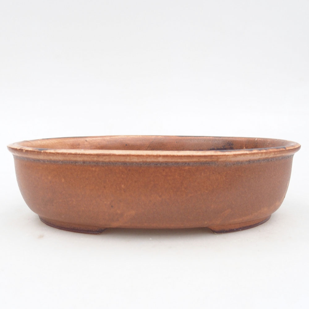 Keramická miska na bonsaje 19 x 14 x 5 cm, hnedá