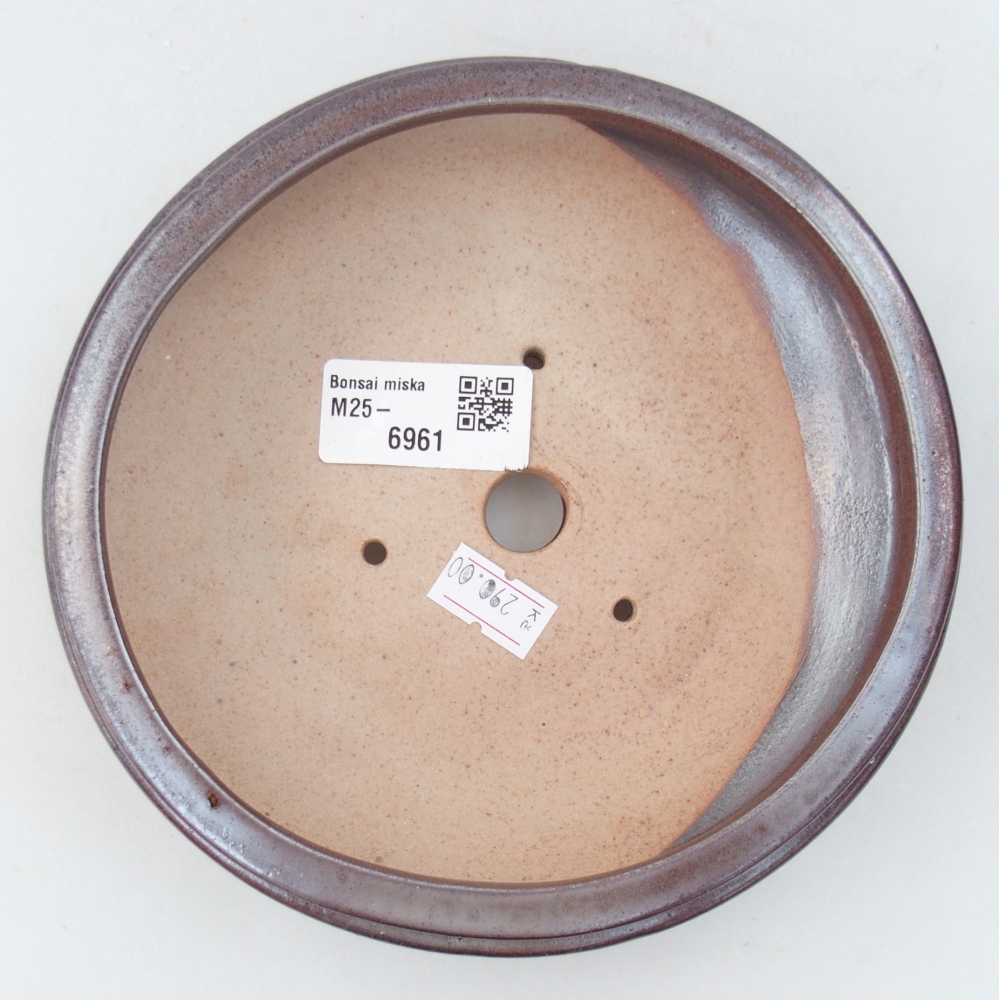 Keramická miska na bonsaje 15 x 15 x 5 cm, hnedá