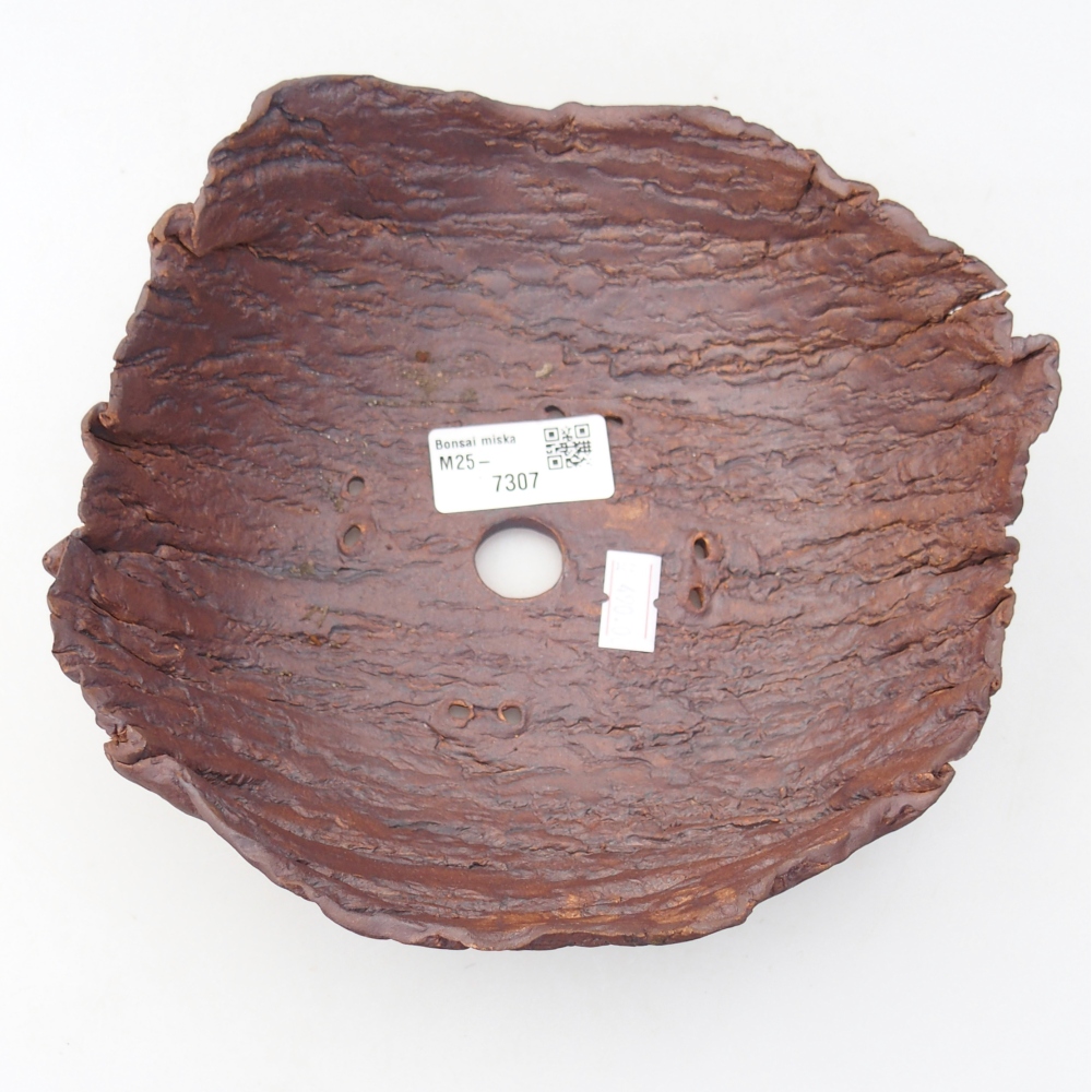 Keramická mušľa 20 x 17,5 x 7 cm , farba hnedá