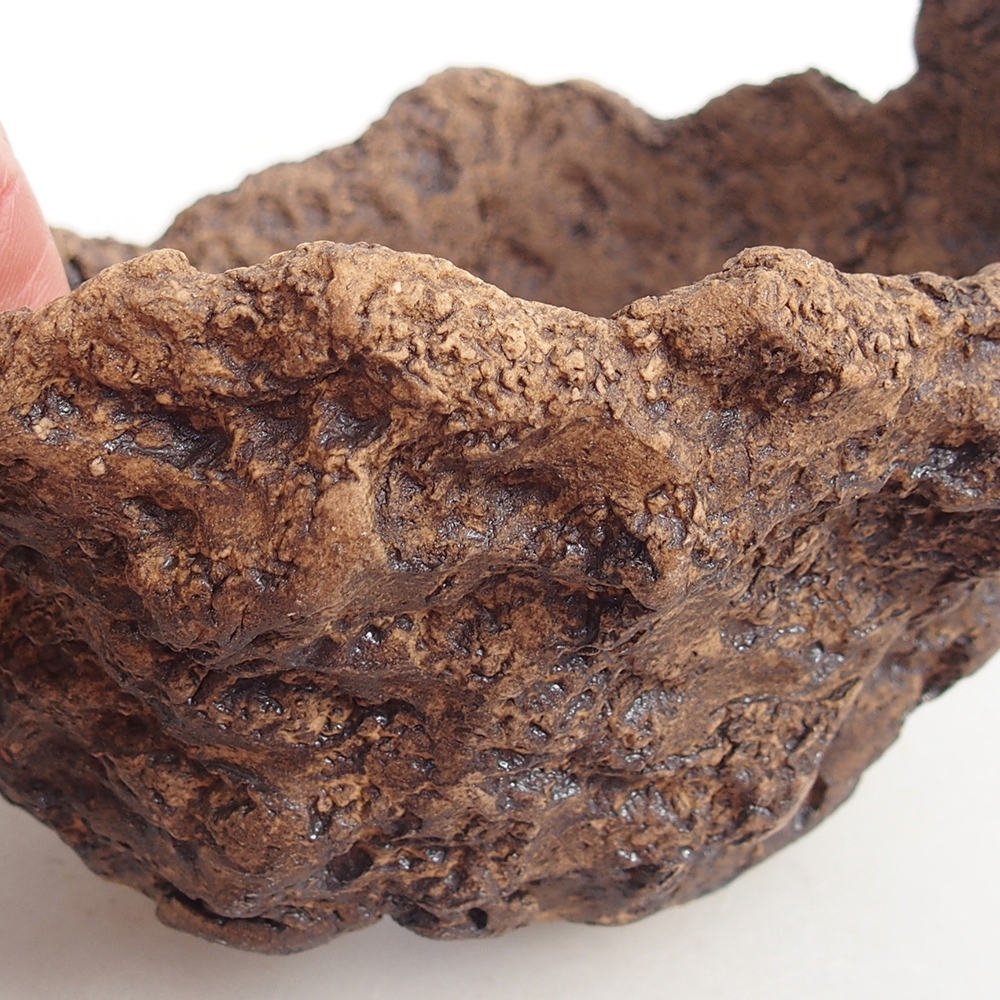 Keramická mušľa 13,5 x 12 x 11,5 cm , farba hnedá