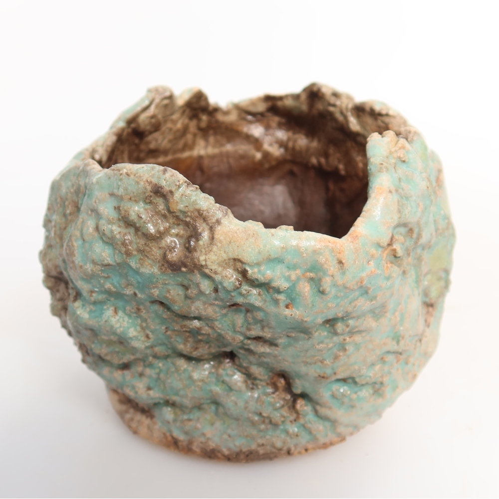 Keramická škrupina  7 x 7 x 7 cm, farba zelená