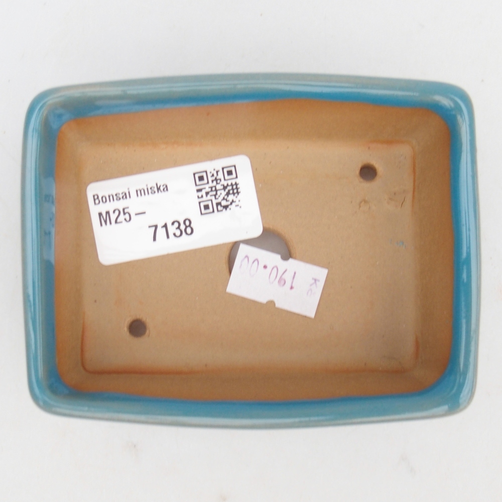 Keramická miska na bonsaje 9,5 x 7 x 3,5 cm, farba modrá