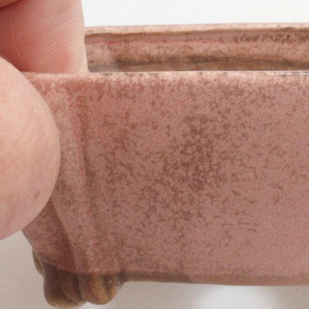 Keramická bonsai miska 10 x 8,5 x 4,5 cm, farba ružová