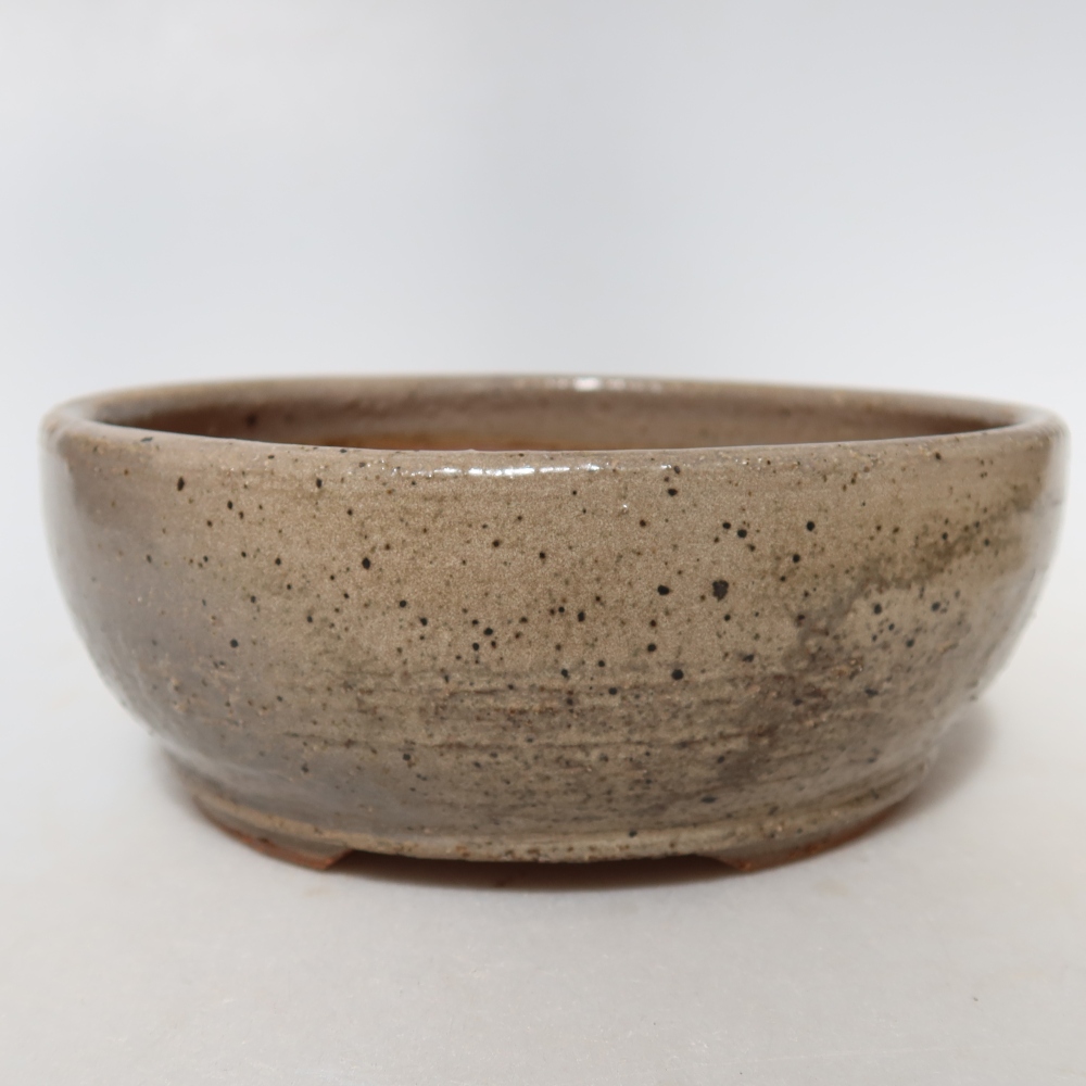 Keramická miska na bonsaje 14 x 14 x 5,5 cm, farba béžová