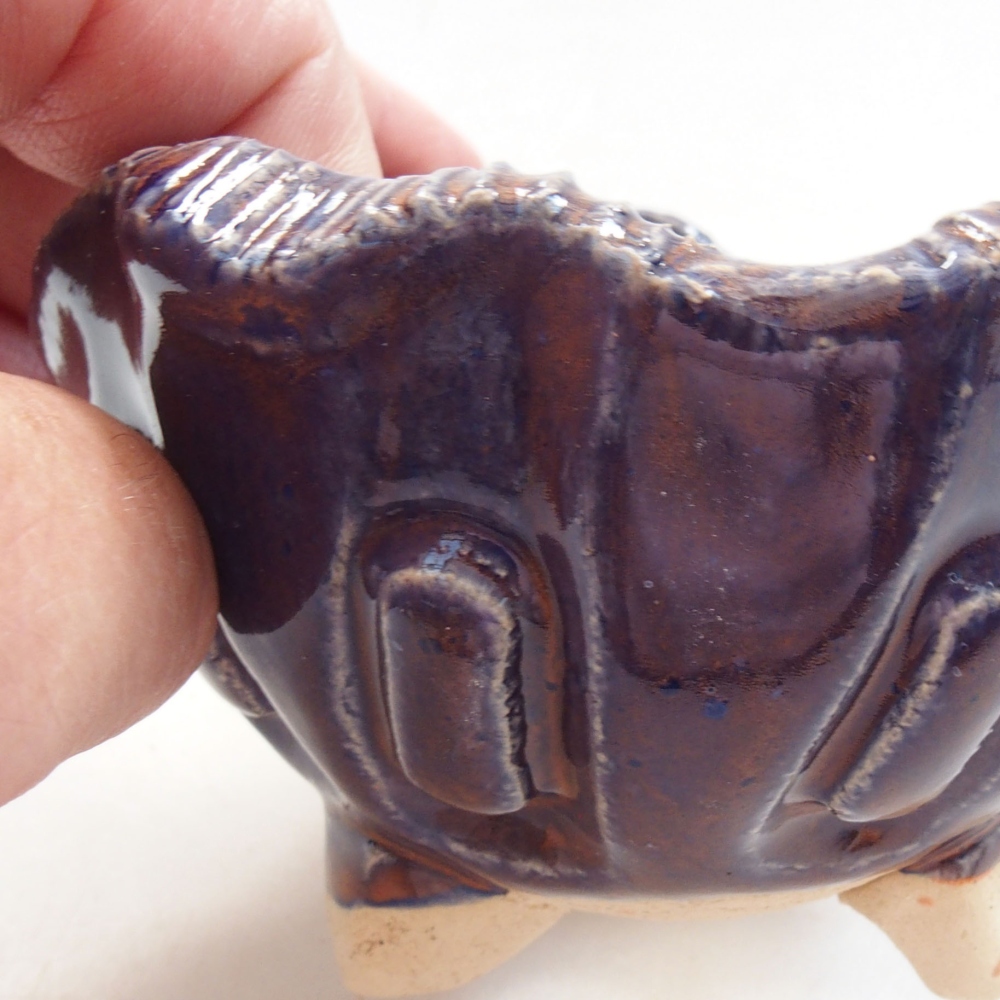 Keramická Škrupina 8 x 7 x 5,5 cm , farba modrá