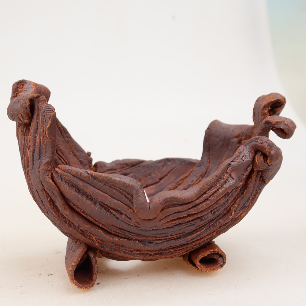 Keramická škrupina  10 x 7,5 x 7 cm, farba hnedá