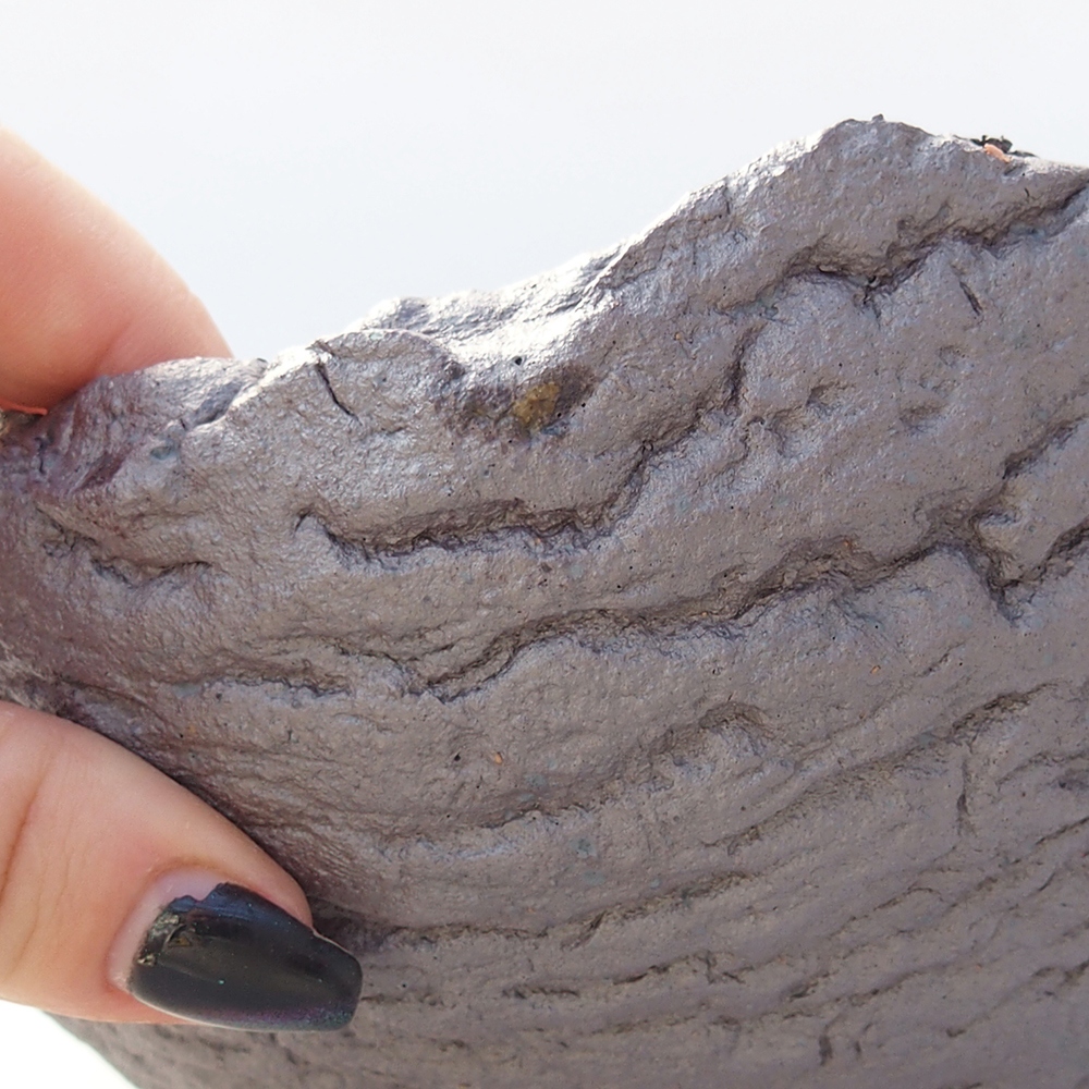 Keramická mušľa 15,5 x 14 x 6,5 cm , kovová farba