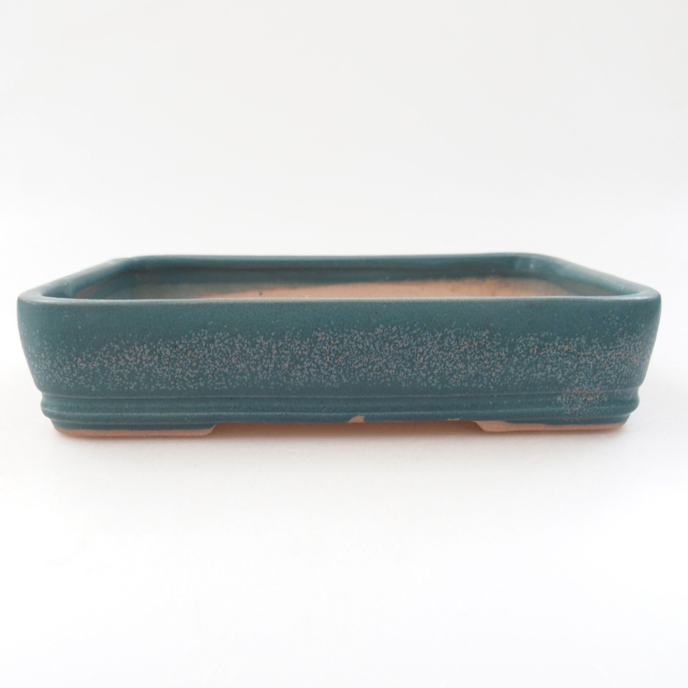 Keramická bonsai miska 18 x 13,5 x 4 cm, farba modra