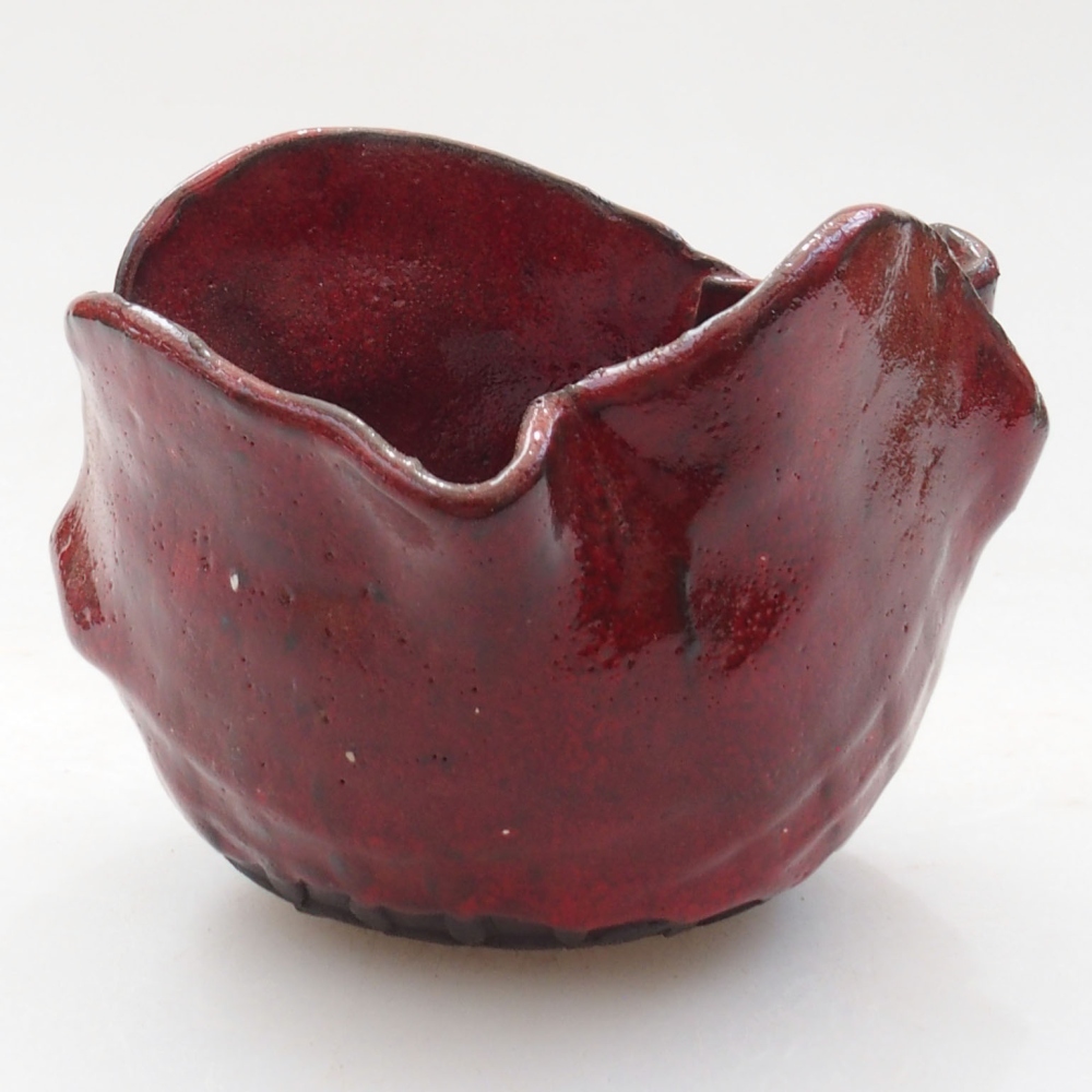 Keramická Škrupina 8 x 6,5 x 6,5 cm , farba červená