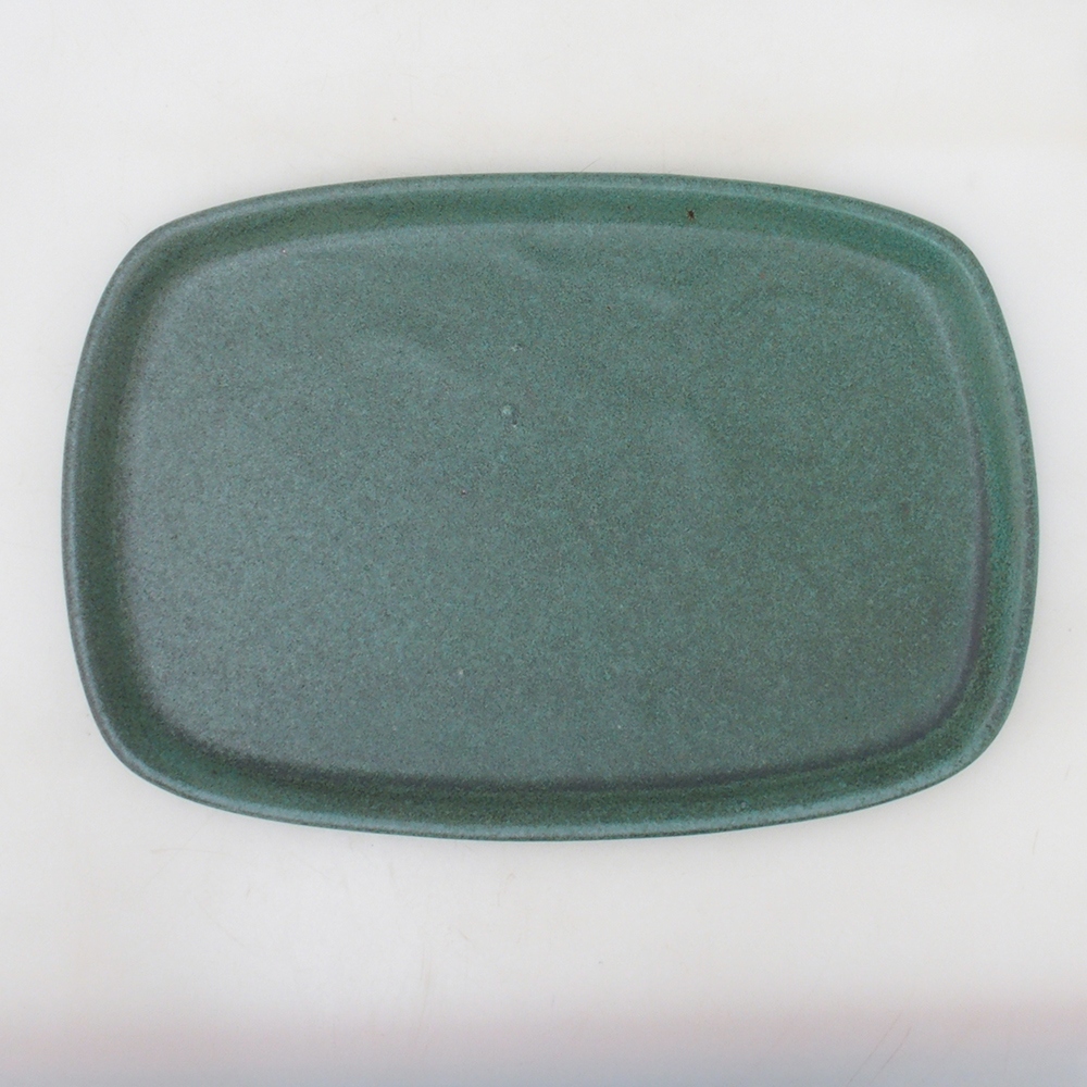 Keramický tanier H09 – 28,5 x 19,5 x 1,5 cm – zelený