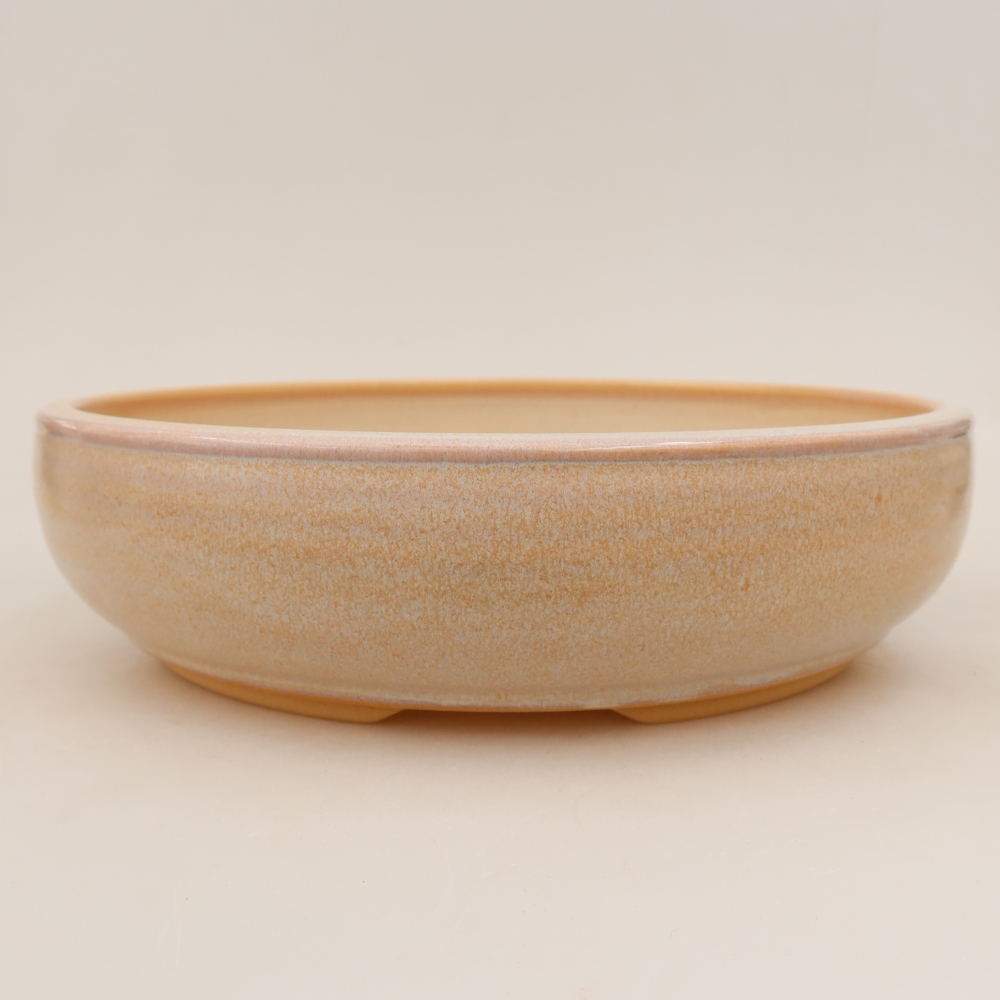 Keramická miska na bonsaje 27 x 27 x 6,5 cm, farba béžová