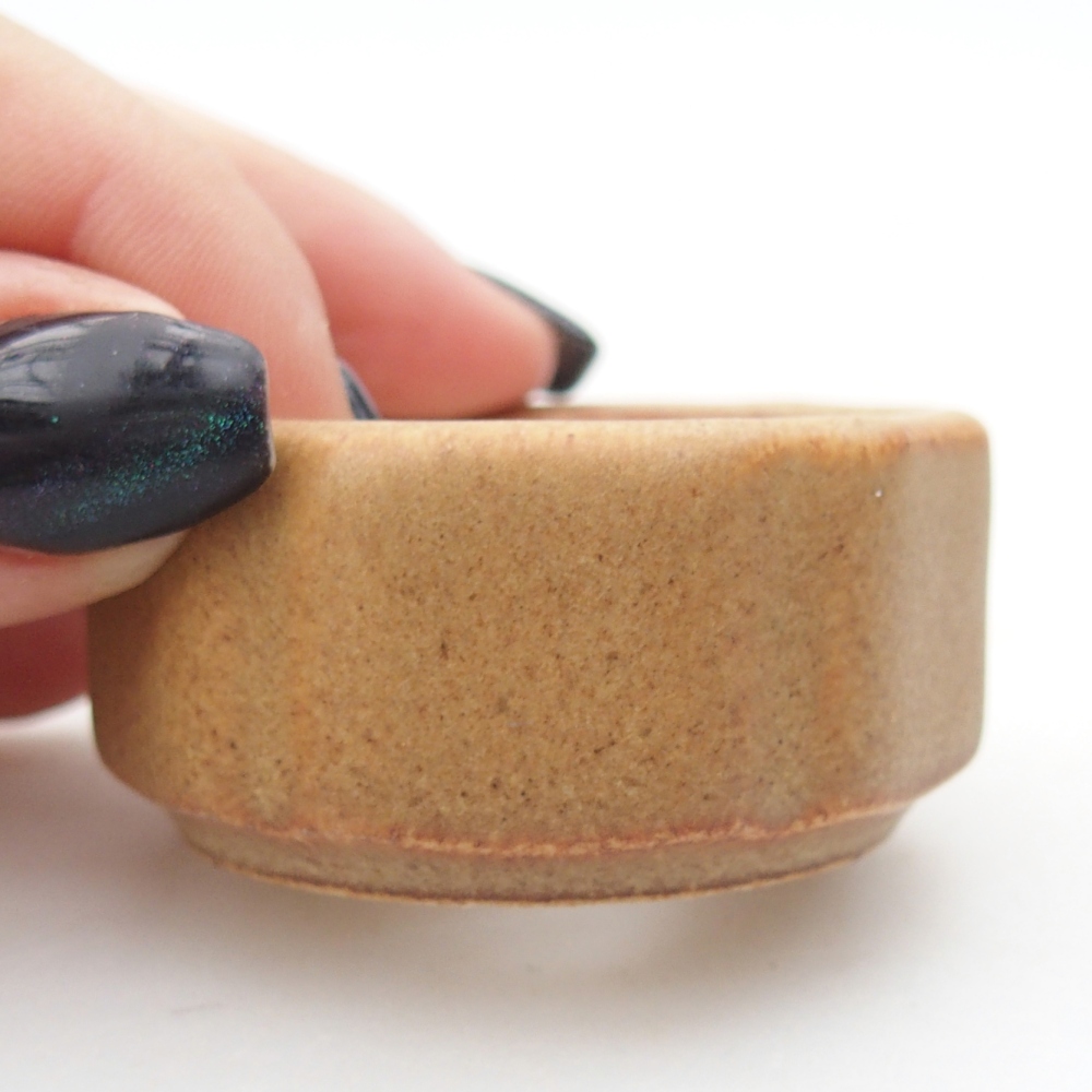 Mini bonsajová miska 4,5 x 4,5 x 2,5 cm, hnedá