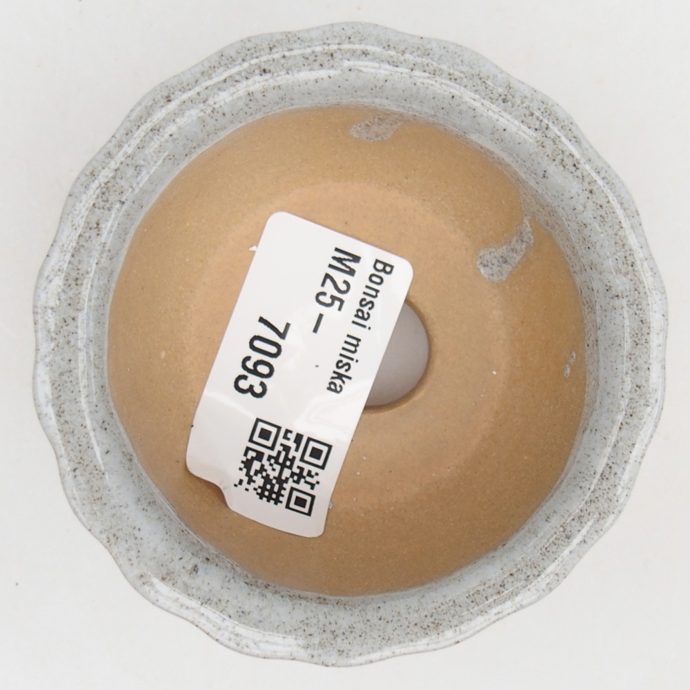 Keramická miska na bonsaje 7 x 8,5 x 3,5 cm, sivá