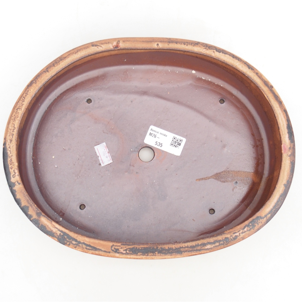 Keramická bonsajová miska 27 x 21 x 5 cm, ružová