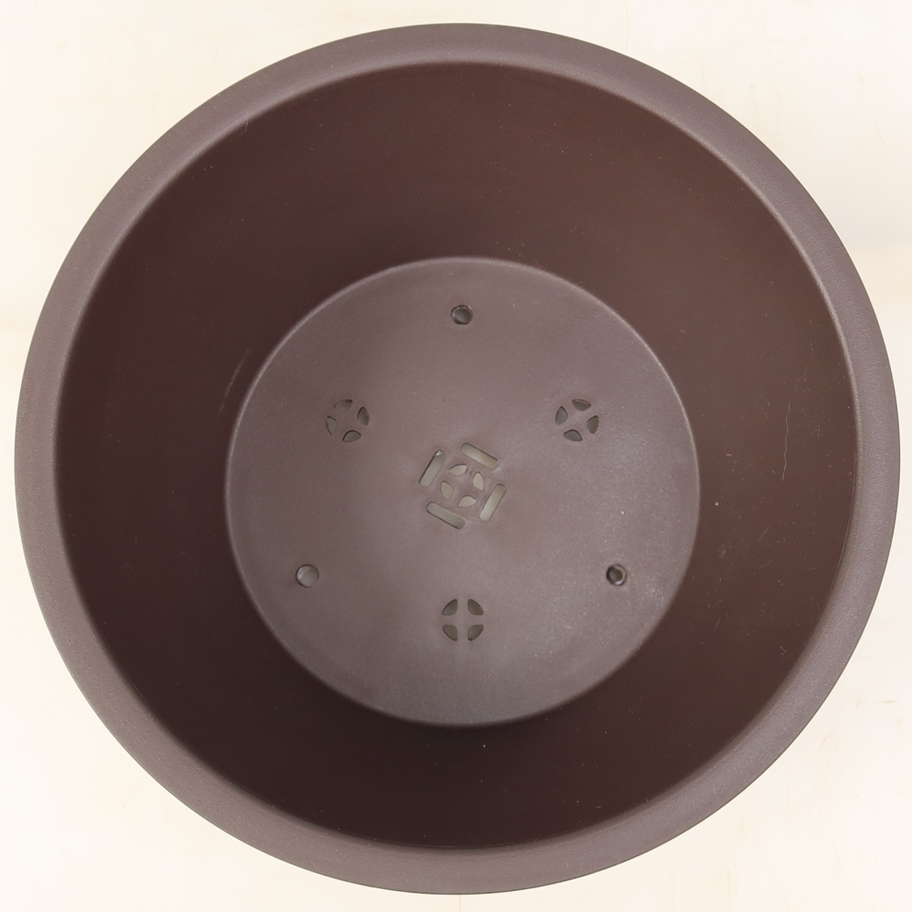 Plastová miska na bonsaje MP-25, hnedá – 26,5 × 26,5 × 11 cm