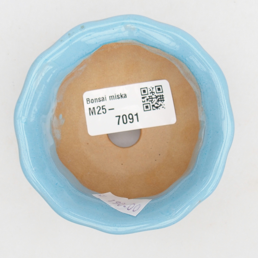 Keramická miska na bonsaje 8,5 x 8,5 x 4,5 cm, farba modrá