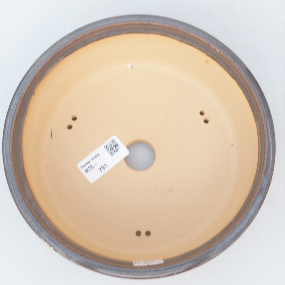 Keramická miska na bonsaje 19 x 19 x 6,5 cm, sivá